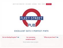 Tablet Screenshot of fleetstreetpub.com